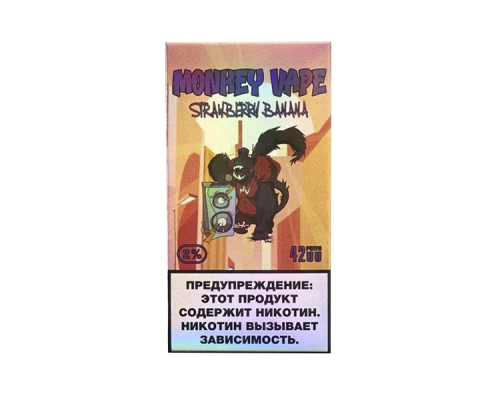 MONKEY VAPE 4200 клубника банан MONKEY VAPE 4200 клубника банан