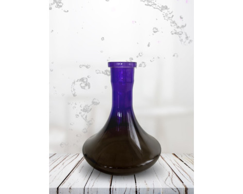Колба стеклянная крафт со швом дым фиолетовый